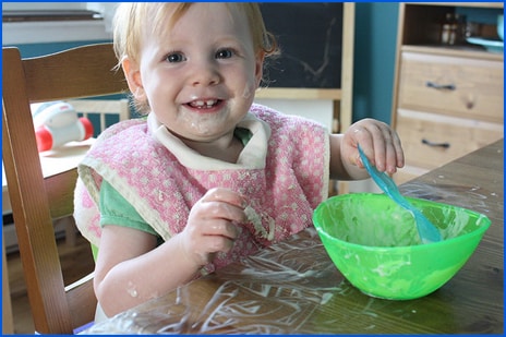 Yogurt = finger paint