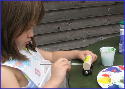 concentration while painting