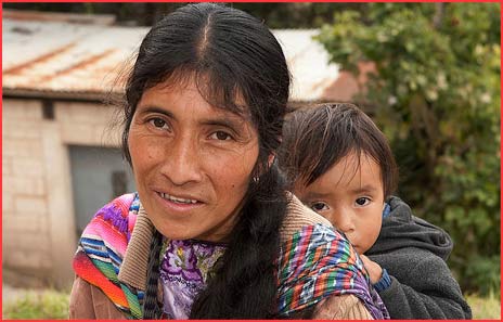 Mother and baby in Momostenango