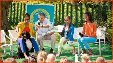 Obama Family at Easter