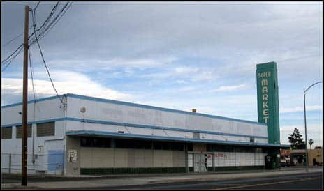 Shuttered supermarket