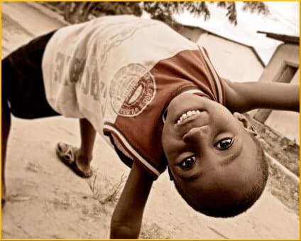 Kid playing in the streets