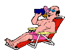 men sunbathing animation