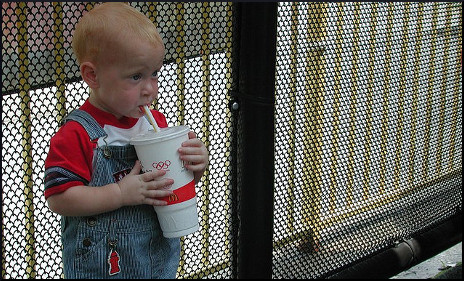 Child with Large Soft Drink