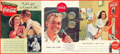 Coca Cola ads from the '50s