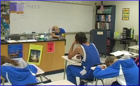 school kids sleeping in class