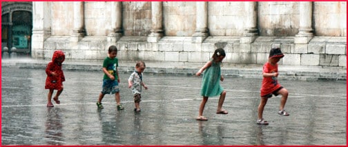 Rain in the Piazza