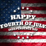41524539 - happy fourth of july independence day america card grunge flag background