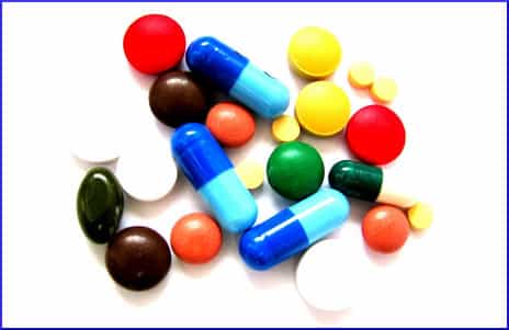 colorful-pills-white-background