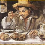 old-painting-man-eating-beans