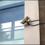 surveillance-camera-mounted-wall