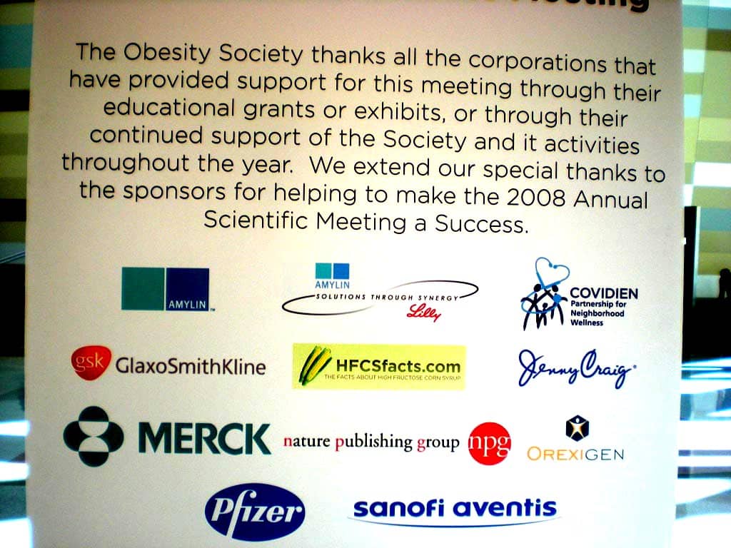 HFCS Lobby Sponsors Obesity Conference